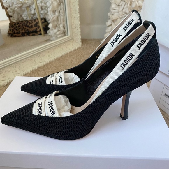 NWT Christian Dior J'Adior Black Mesh Pump - Picture 2 of 15